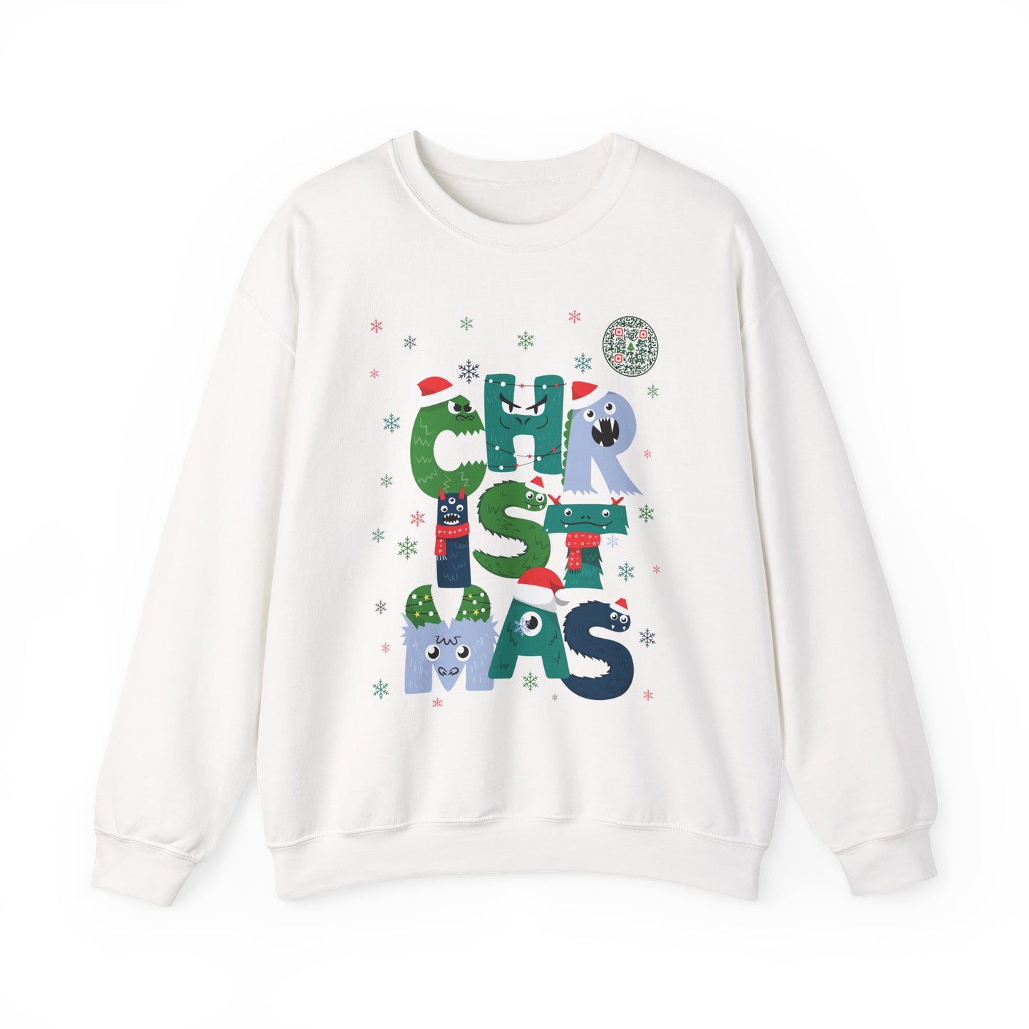 QR-Enabled Festive Crewneck Sweatshirt