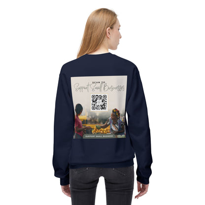 Support Small Business - Unisex Midweight Softstyle Fleece Crewneck Sweatshirt