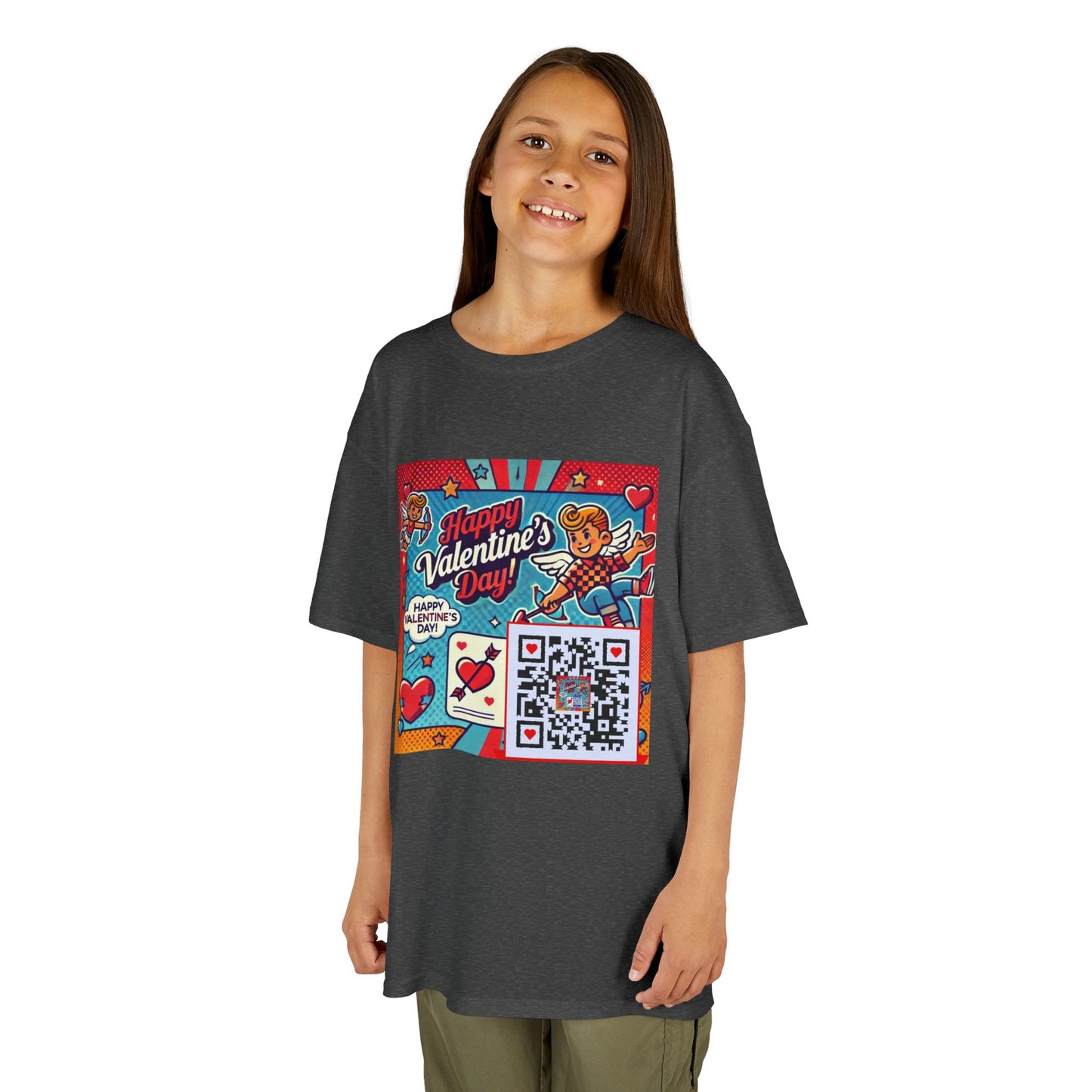 Valentines Day QR Code Kids Tee