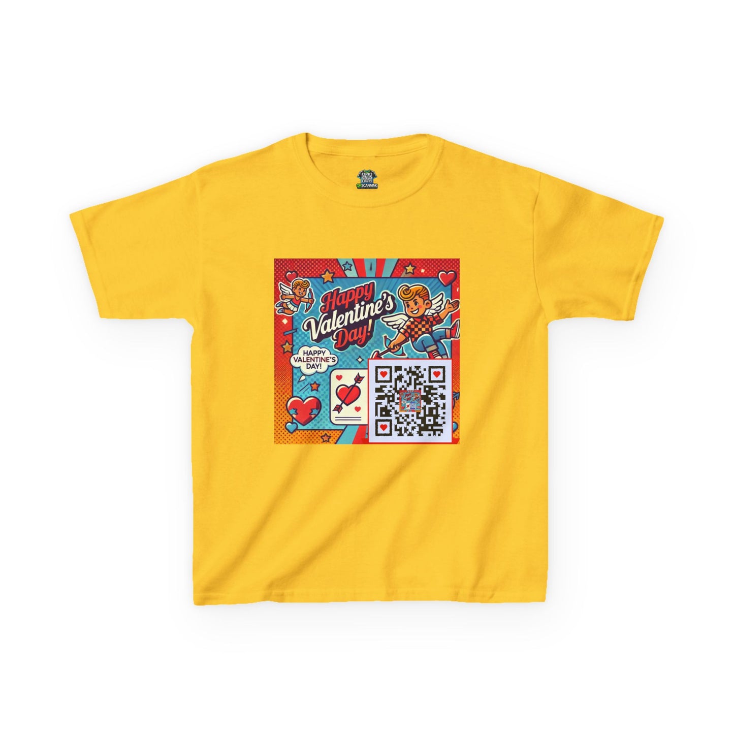 Valentines Day QR Code Kids Tee