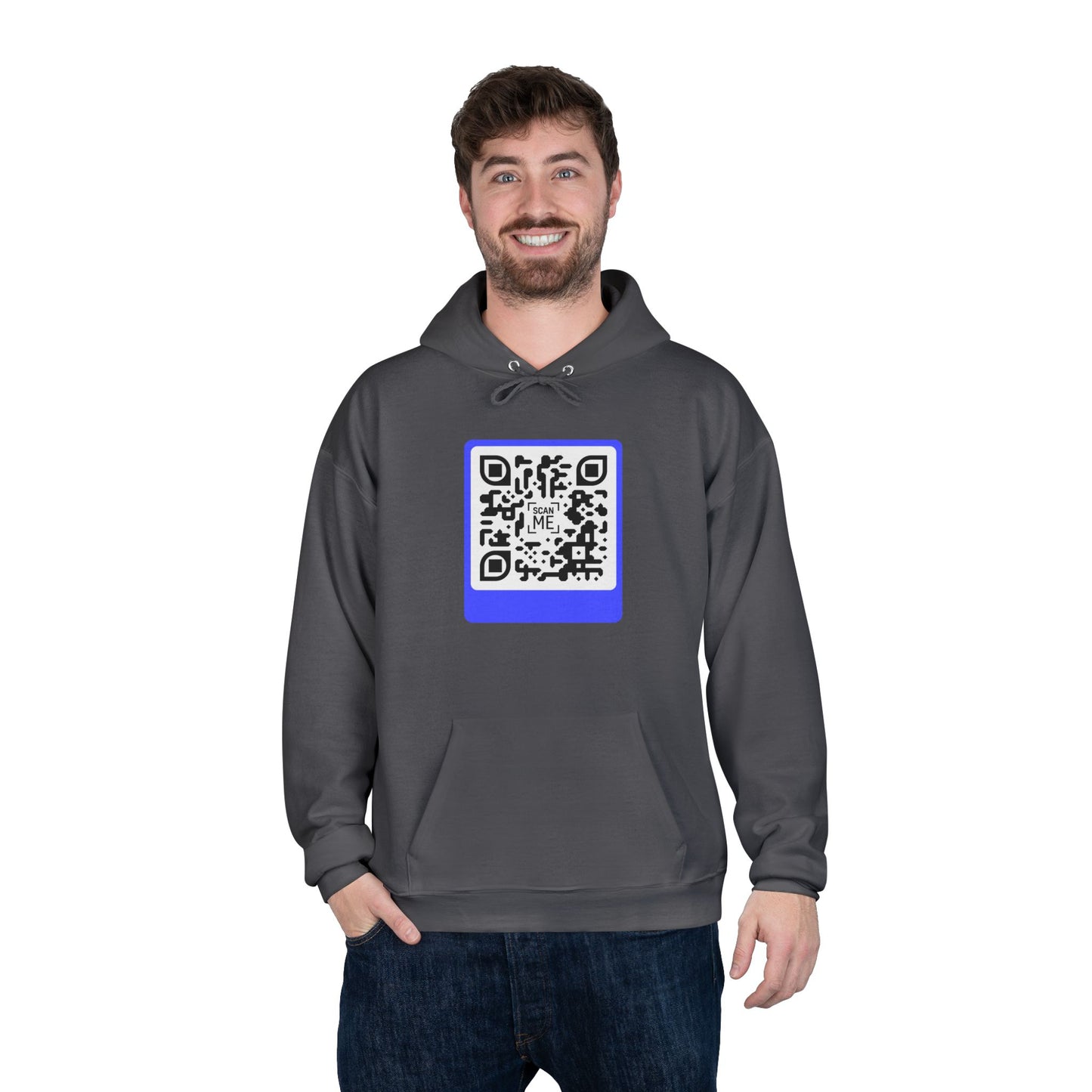 Scannable 'Smile' QR Code Hoodie