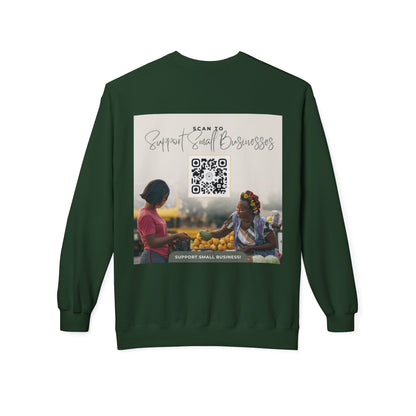 Support Small Business - Unisex Midweight Softstyle Fleece Crewneck Sweatshirt