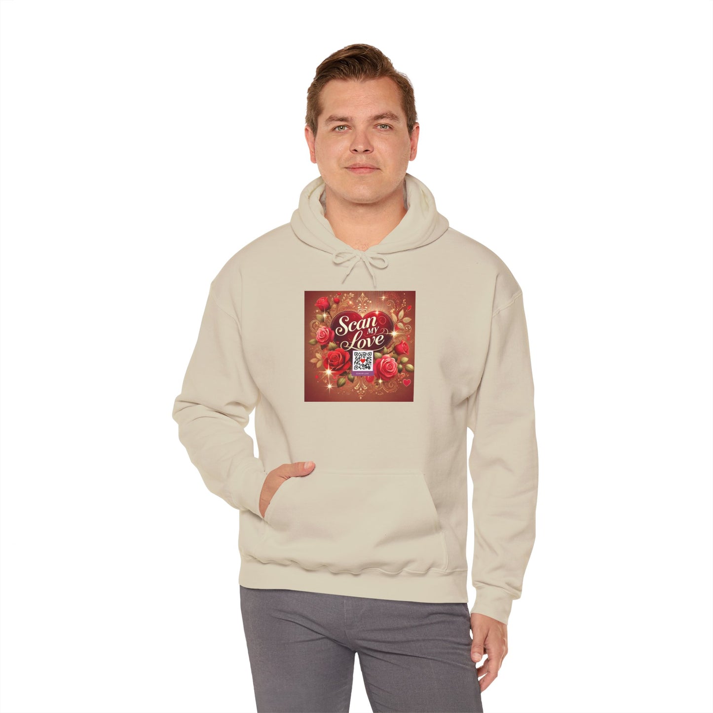 Scan My Love - Unisex Heavy Blend™ Hooded Sweatshirt