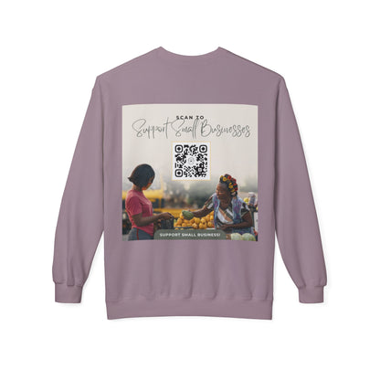 Support Small Business - Unisex Midweight Softstyle Fleece Crewneck Sweatshirt