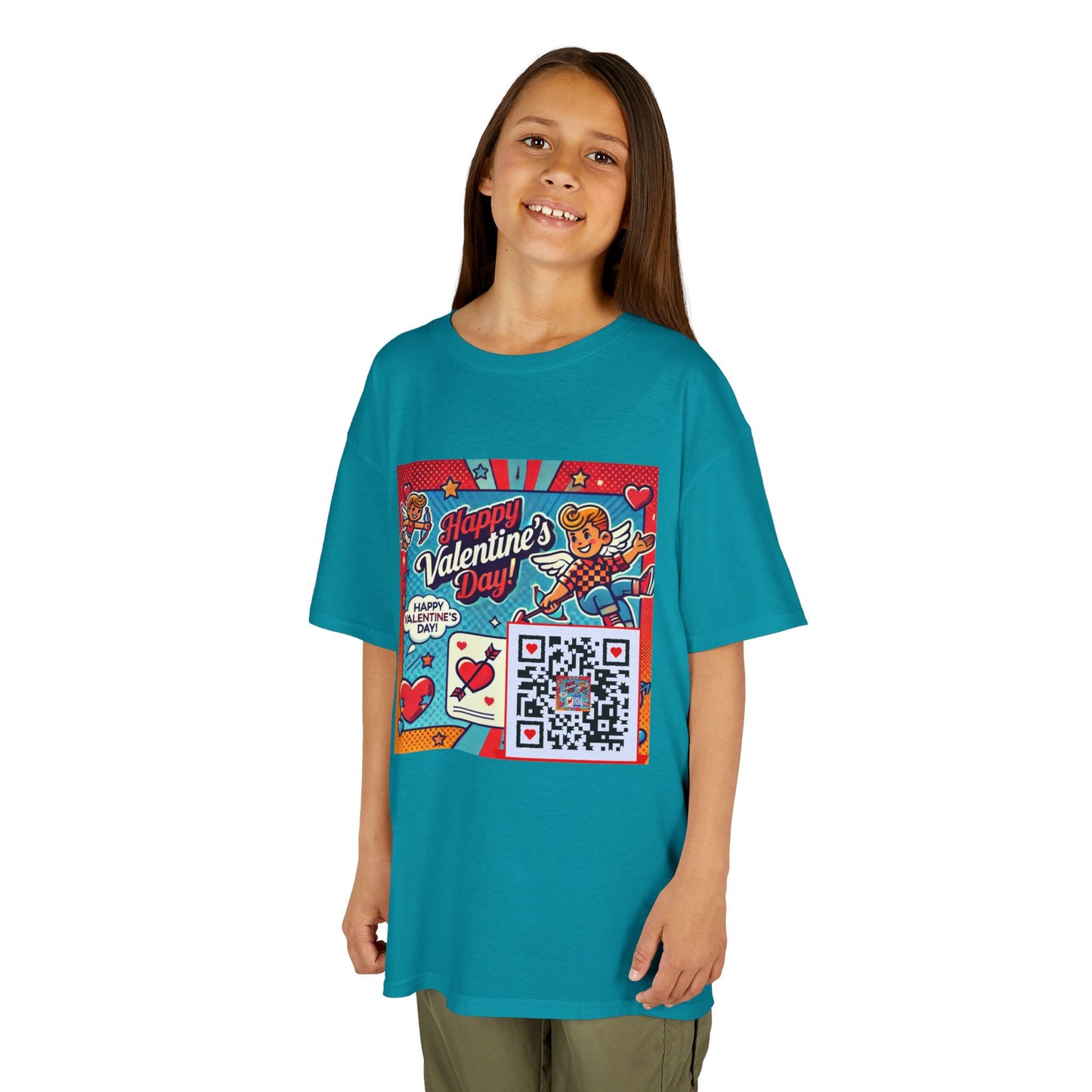 Valentines Day QR Code Kids Tee