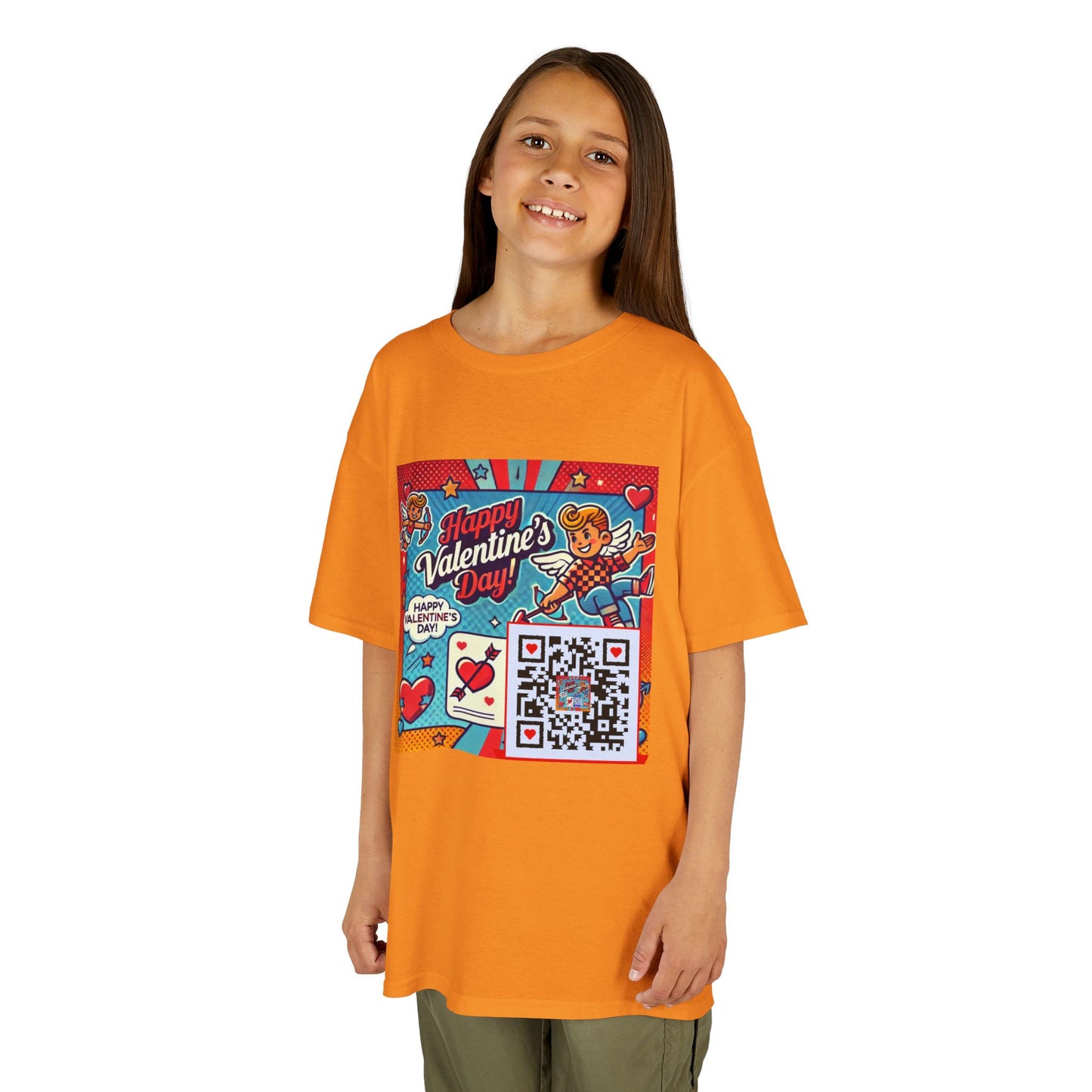 Valentines Day QR Code Kids Tee