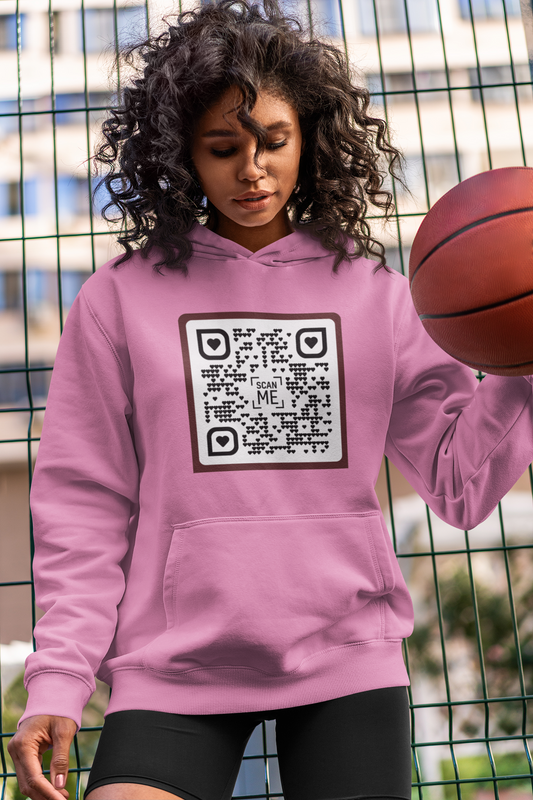 Scannable ‘Spread Love’ QR Hoodie