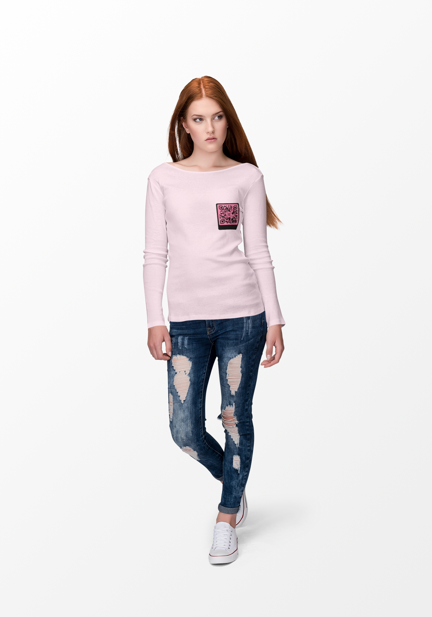 Scannable 'Someone Loves You' QR Long Sleeve Tee