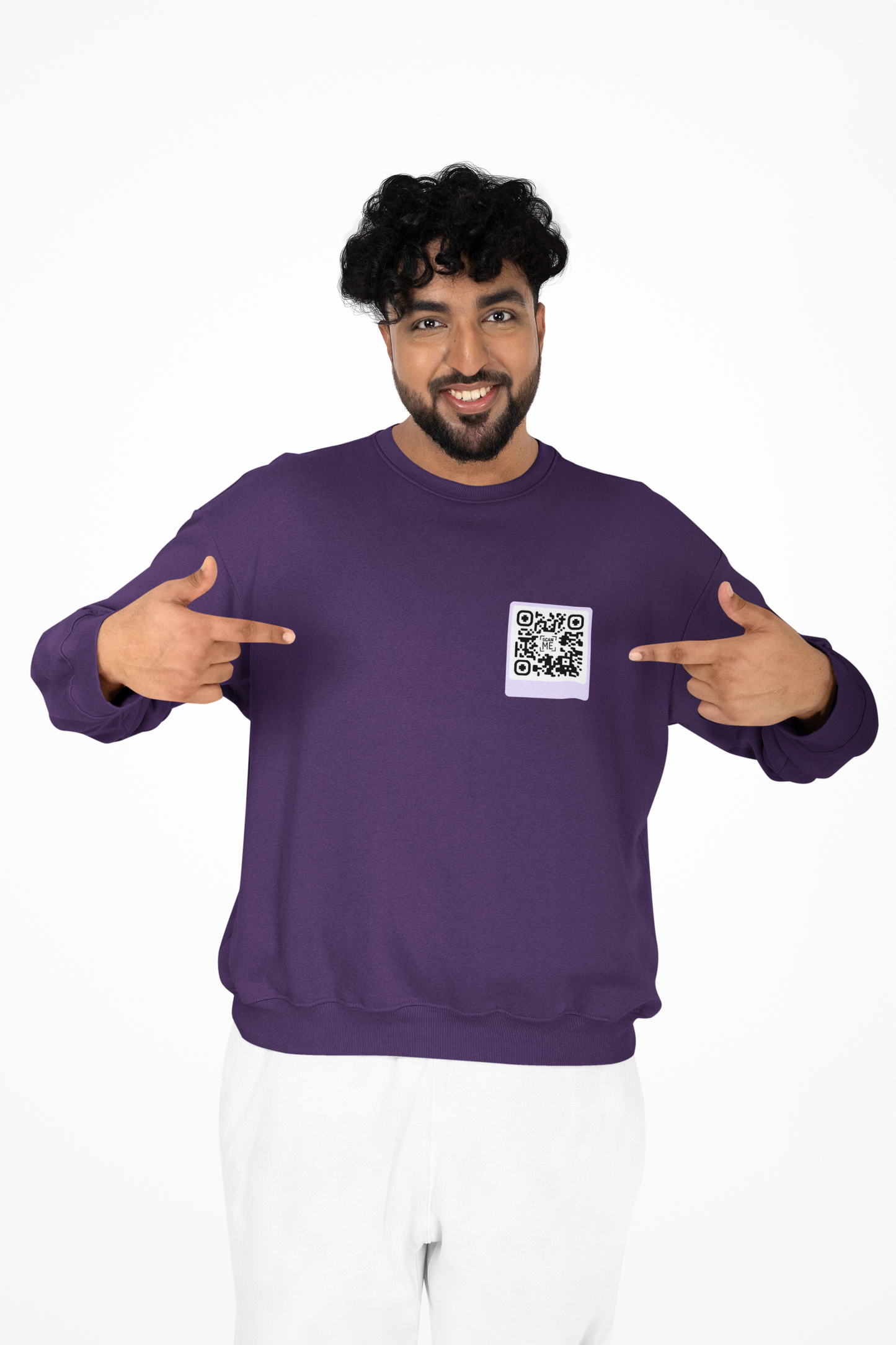 Scannable 'Someone Loves You' QR Crewneck Sweatshirt