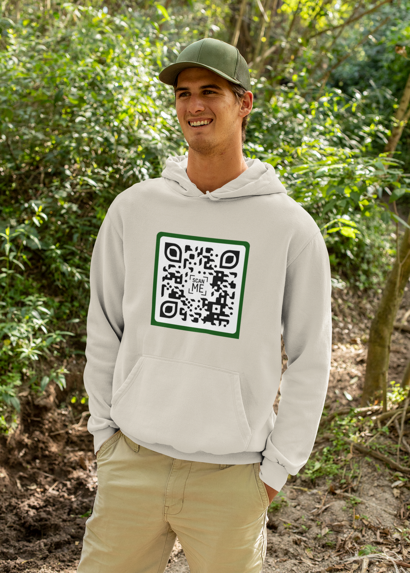 Scannable 'Someone Loves You' QR hoodie