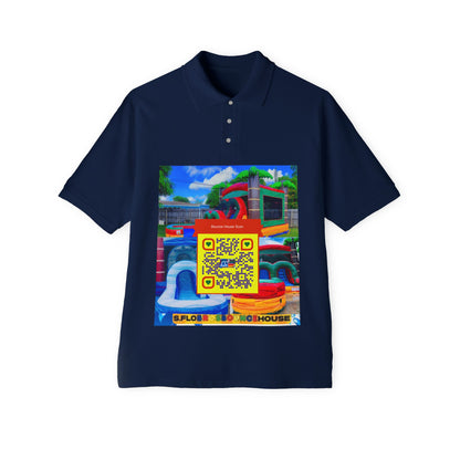 QR Custom "Sflo Bros Bounce house" Men's Piqué Polo