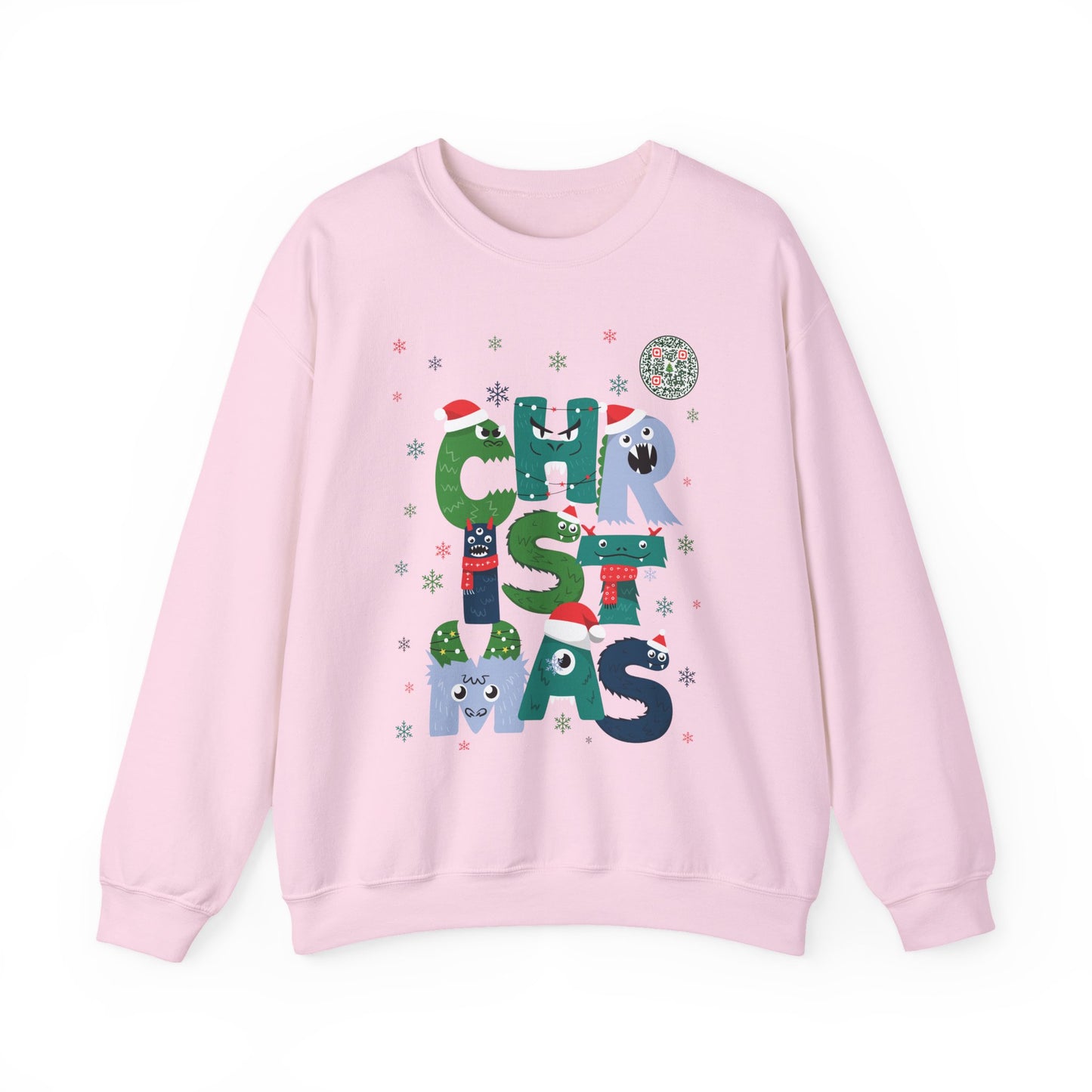QR-Enabled Festive Crewneck Sweatshirt