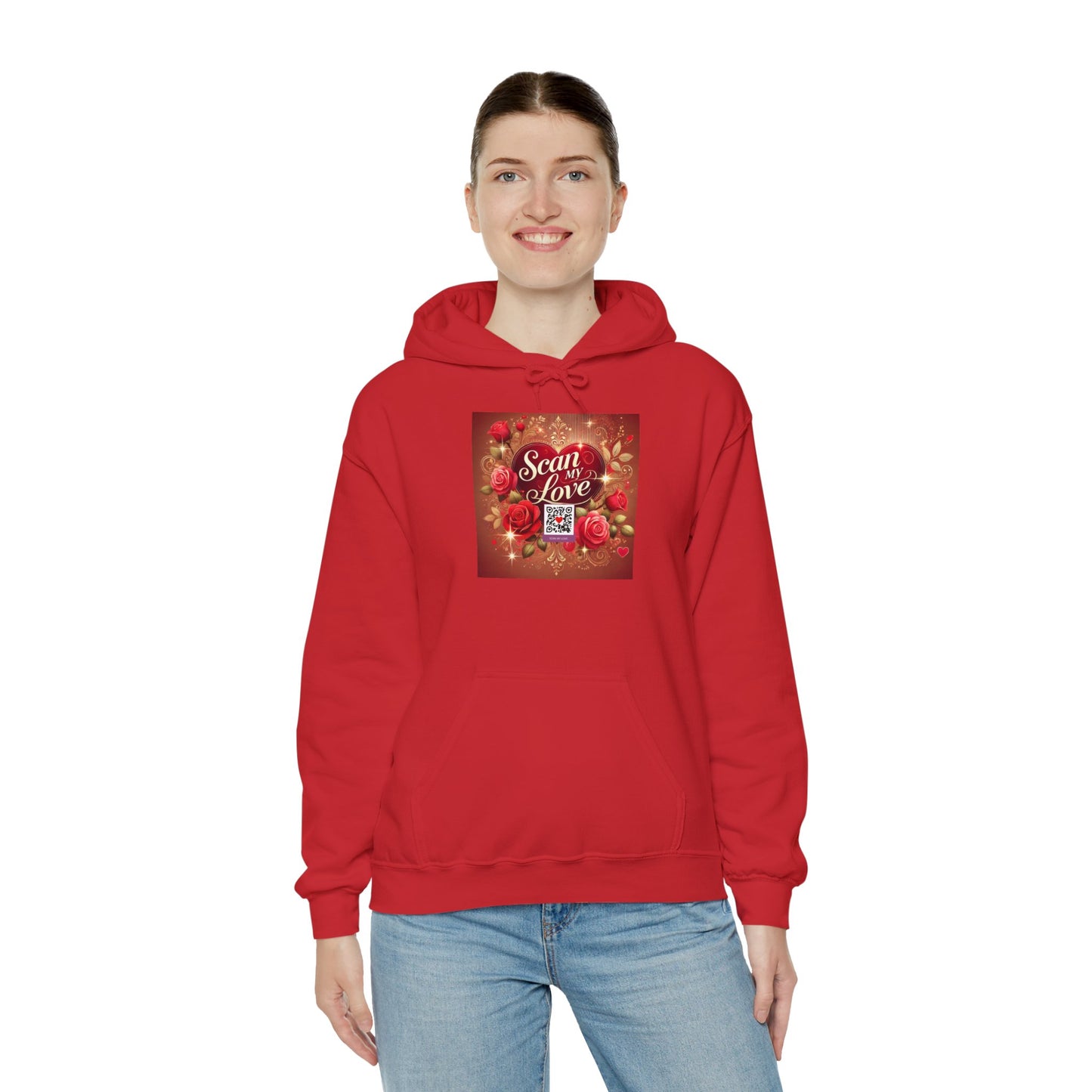 Scan My Love - Unisex Heavy Blend™ Hooded Sweatshirt