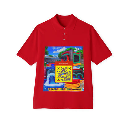 QR Custom "Sflo Bros Bounce house" Men's Piqué Polo