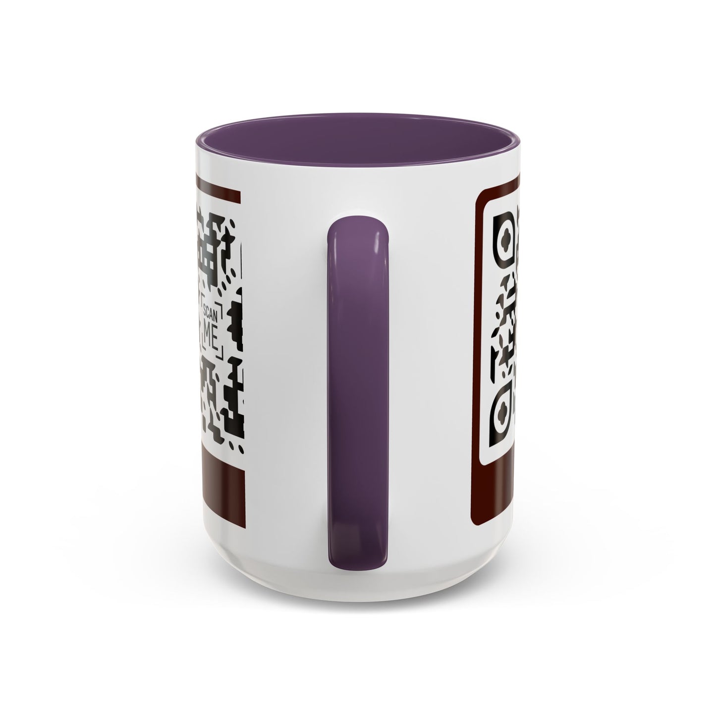 Coffee Mug, Scannable 'Smile' & 'Greatness' QR Code Design