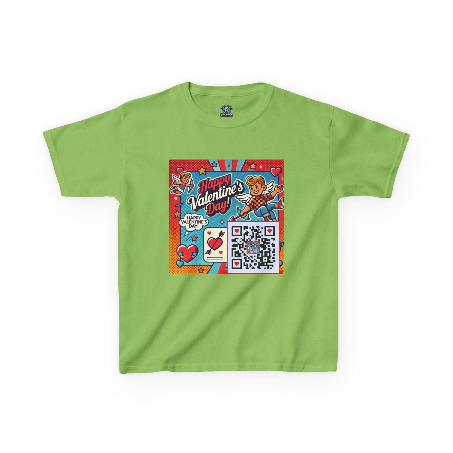 Valentines Day QR Code Kids Tee