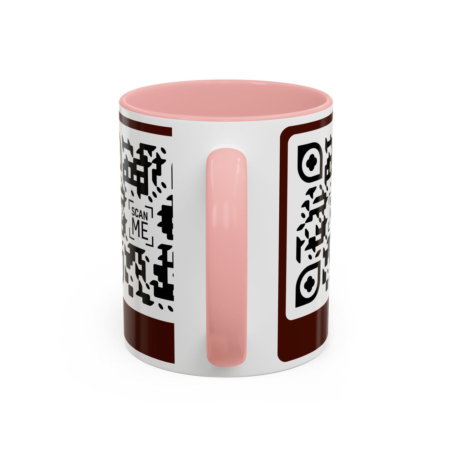 Coffee Mug, Scannable 'Smile' & 'Greatness' QR Code Design