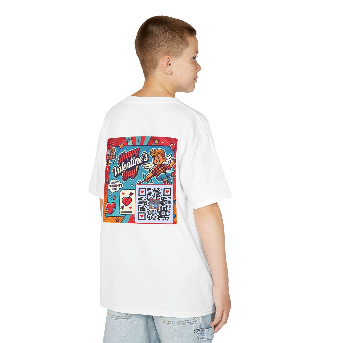 Valentines Day QR Code Kids Tee