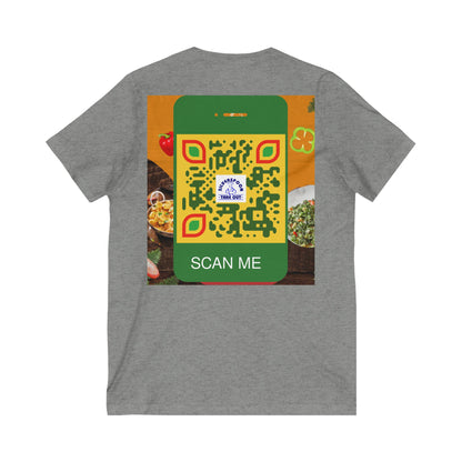 QR Custom "Silver Spoon" Unisex Jersey Short Sleeve V-Neck Tee