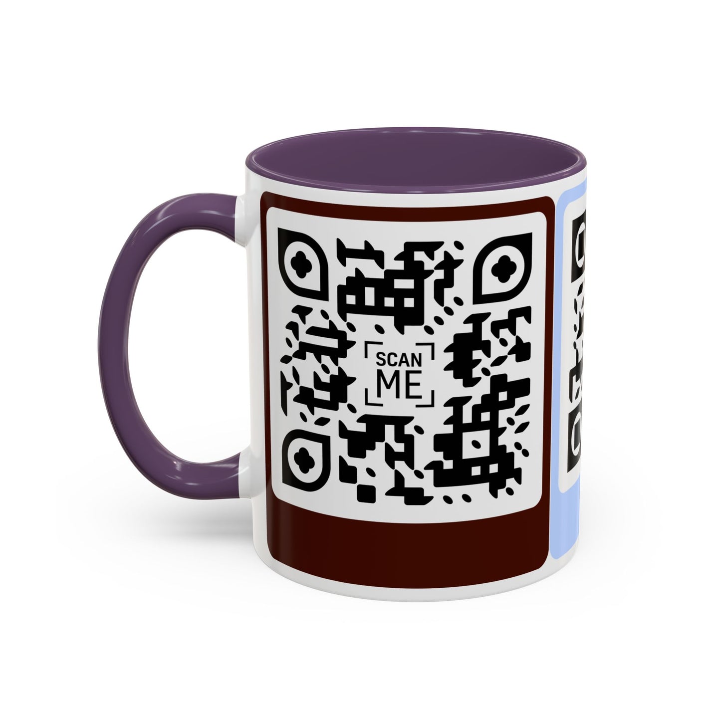 Coffee Mug, Scannable 'Smile' & 'Greatness' QR Code Design