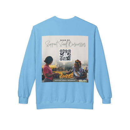 Support Small Business - Unisex Midweight Softstyle Fleece Crewneck Sweatshirt