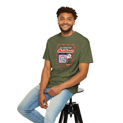 Unisex Christmas Spirit Garment-Dyed Shirt