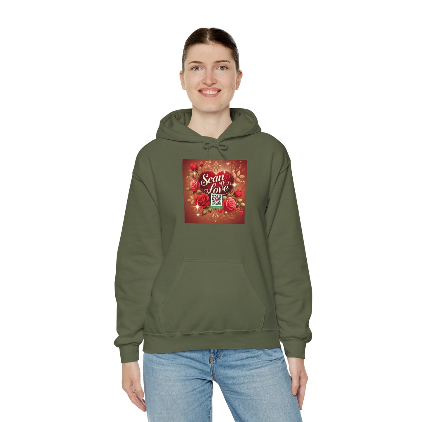 Scan My Love - Unisex Heavy Blend™ Hooded Sweatshirt