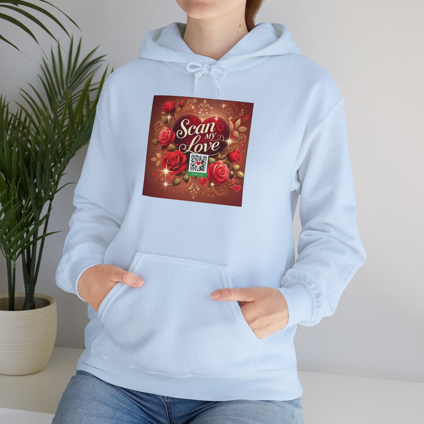 Scan My Love - Unisex Heavy Blend™ Hooded Sweatshirt