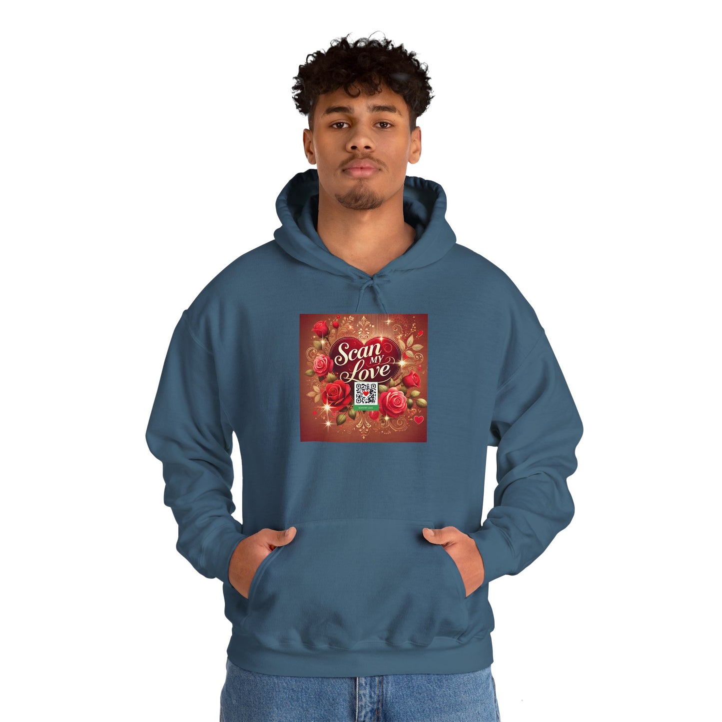 Scan My Love - Unisex Heavy Blend™ Hooded Sweatshirt