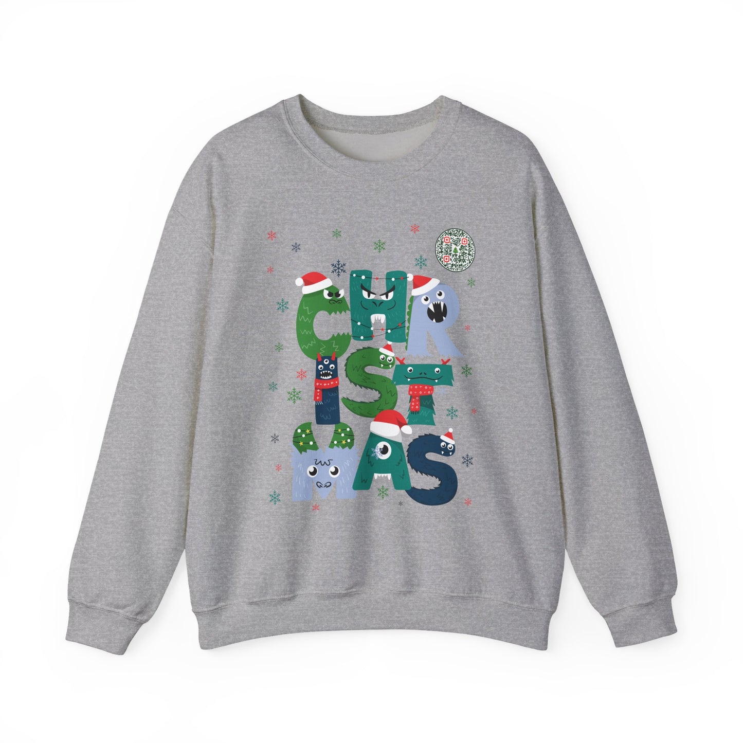 QR-Enabled Festive Crewneck Sweatshirt