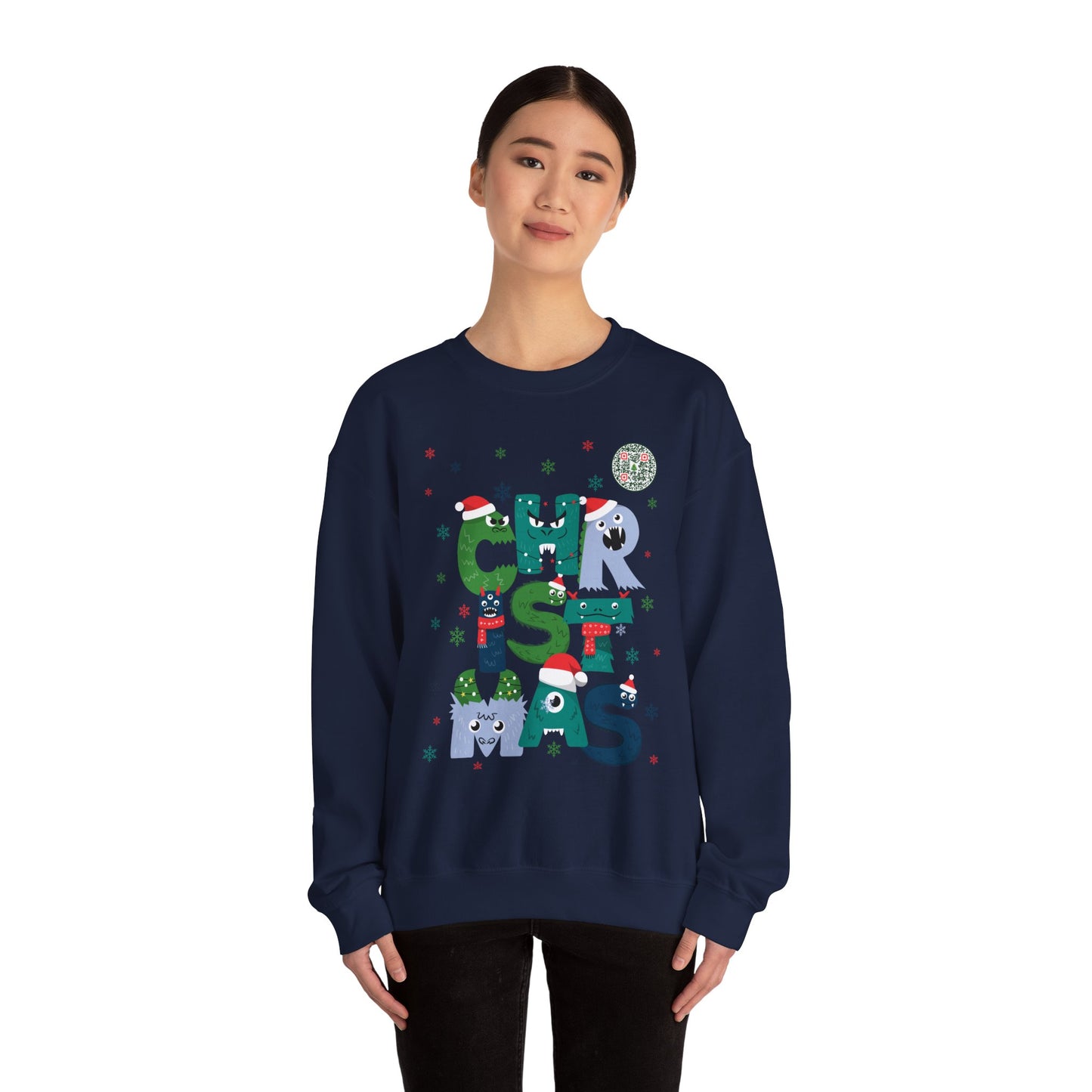 QR-Enabled Festive Crewneck Sweatshirt