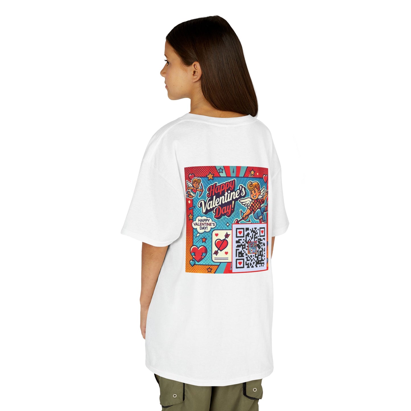 Valentines Day QR Code Kids Tee