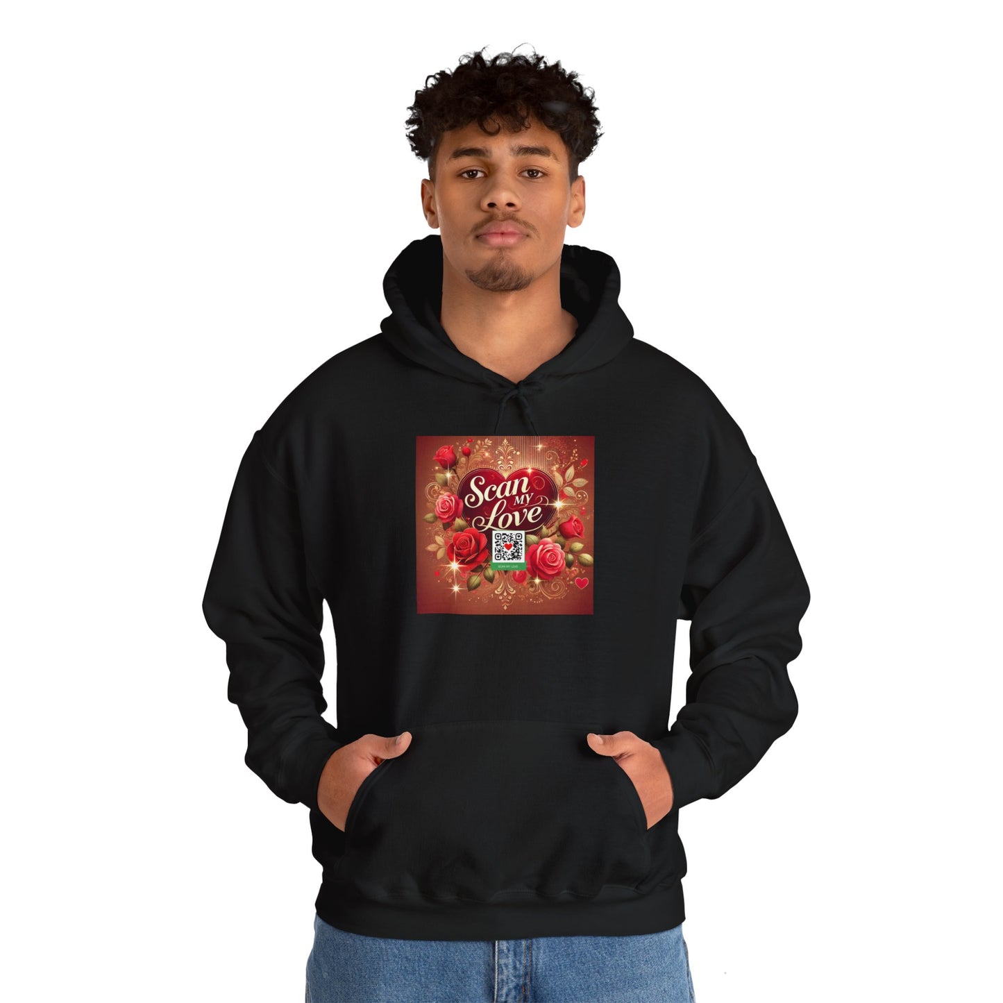 Scan My Love - Unisex Heavy Blend™ Hooded Sweatshirt