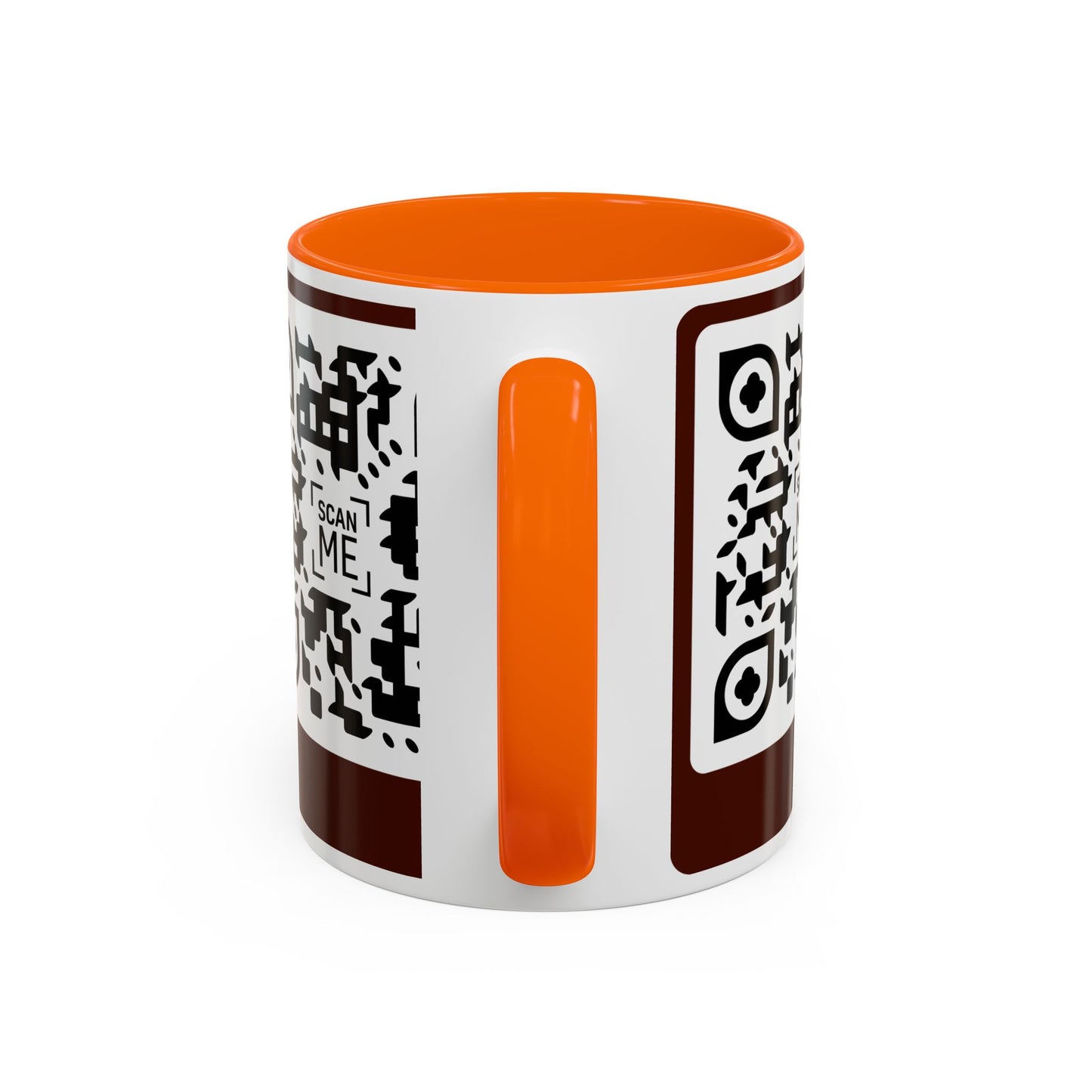 Coffee Mug, Scannable 'Smile' & 'Greatness' QR Code Design