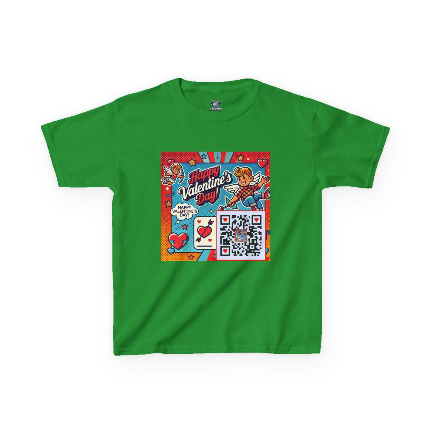 Valentines Day QR Code Kids Tee