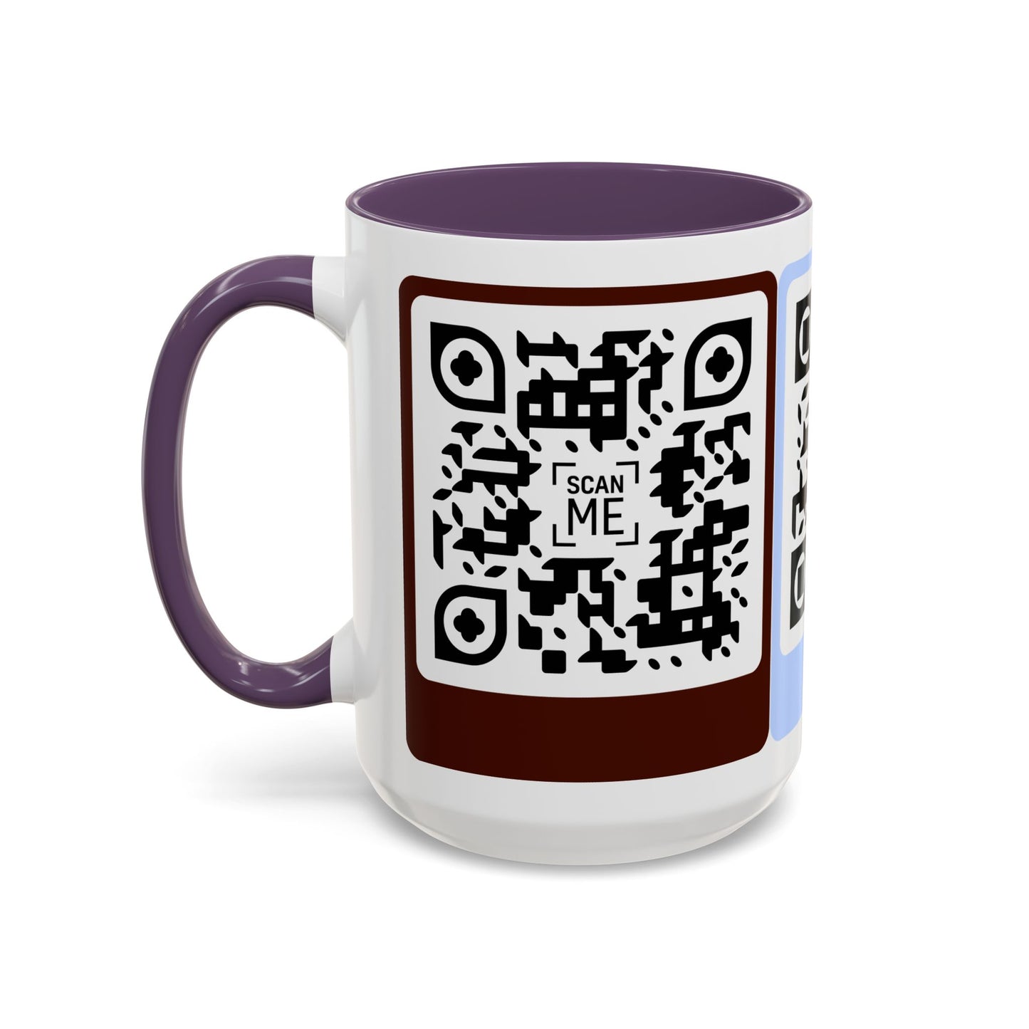 Coffee Mug, Scannable 'Smile' & 'Greatness' QR Code Design