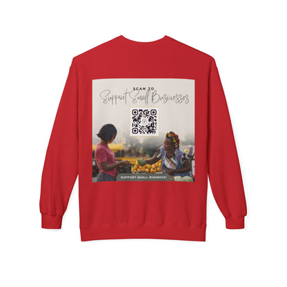 Support Small Business - Unisex Midweight Softstyle Fleece Crewneck Sweatshirt