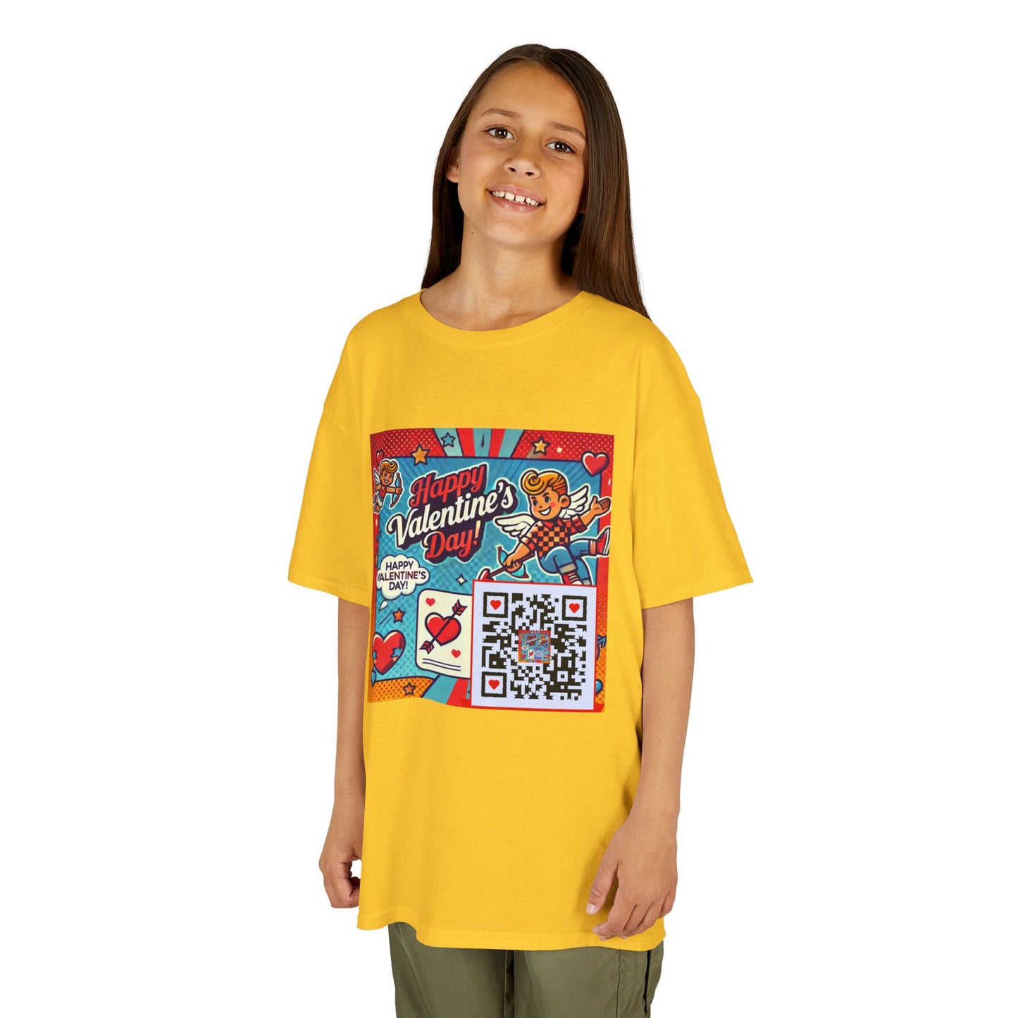 Valentines Day QR Code Kids Tee