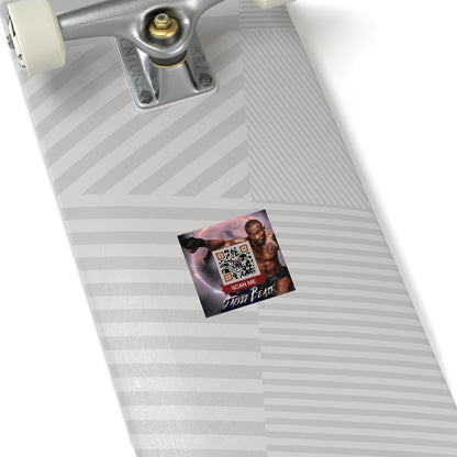 QR Custom Square Stickers, Indoor\Outdoor "Scared Beast"