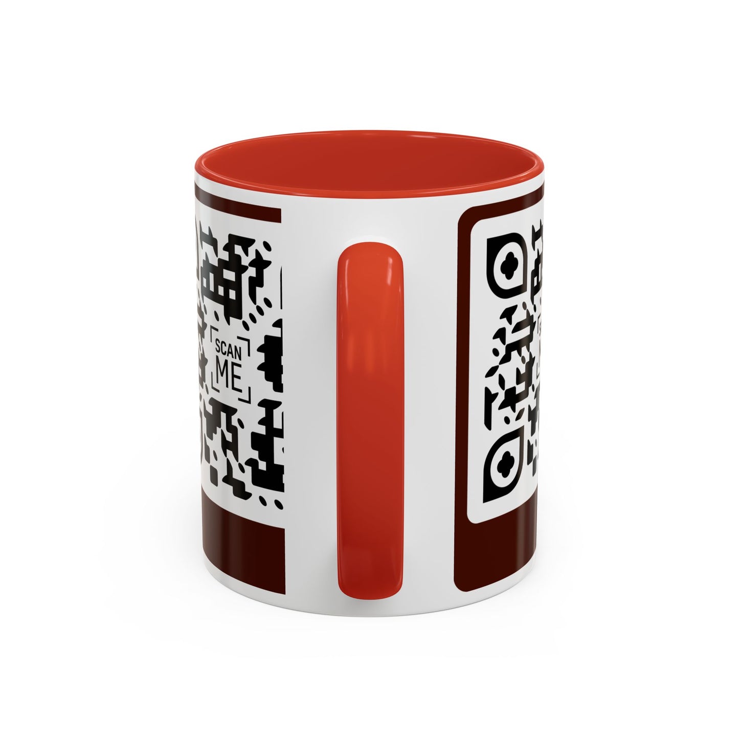 Coffee Mug, Scannable 'Smile' & 'Greatness' QR Code Design