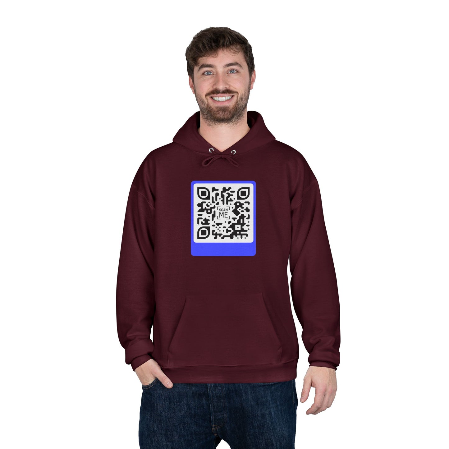 Scannable 'Smile' QR Code Hoodie