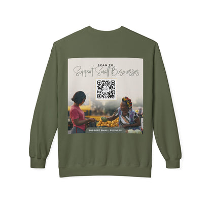 Support Small Business - Unisex Midweight Softstyle Fleece Crewneck Sweatshirt