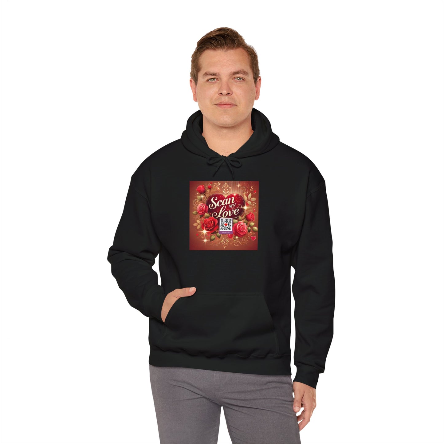 Scan My Love - Unisex Heavy Blend™ Hooded Sweatshirt