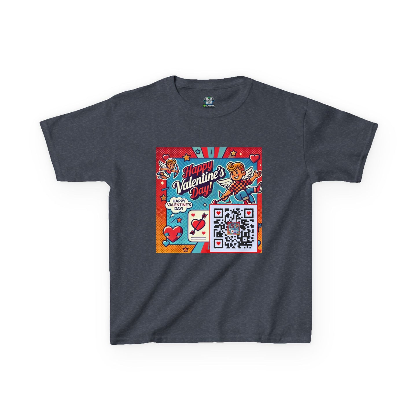 Valentines Day QR Code Kids Tee