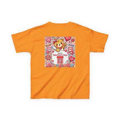 Kids T-Shirt Happy Valentines Day Scannable QR Code