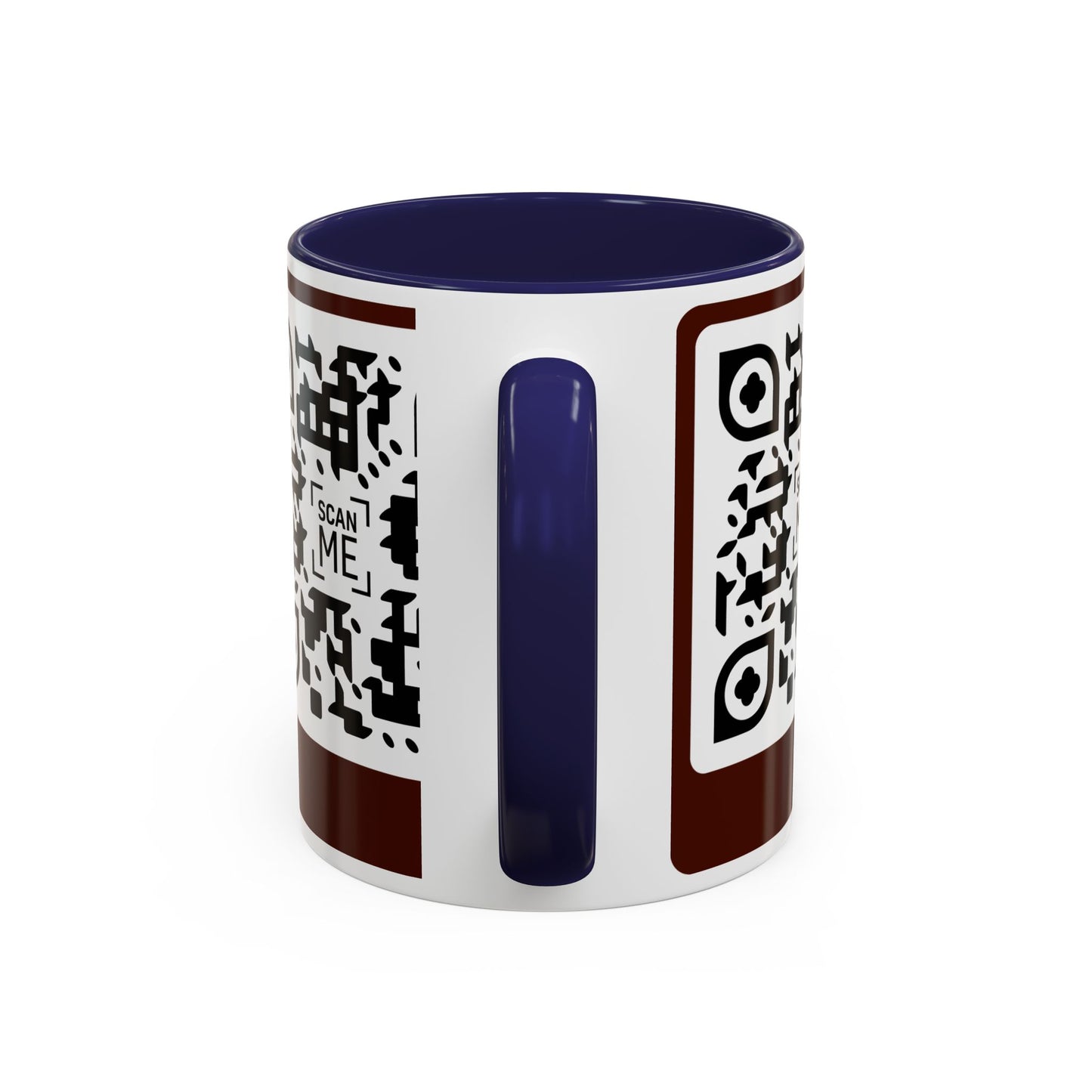 Coffee Mug, Scannable 'Smile' & 'Greatness' QR Code Design