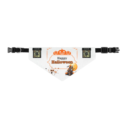 Howl-o-ween QR Pet Bandana Collar