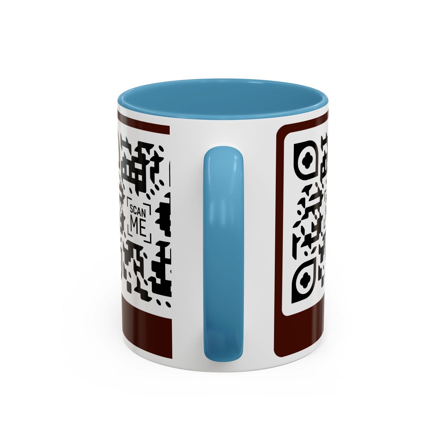 Coffee Mug, Scannable 'Smile' & 'Greatness' QR Code Design