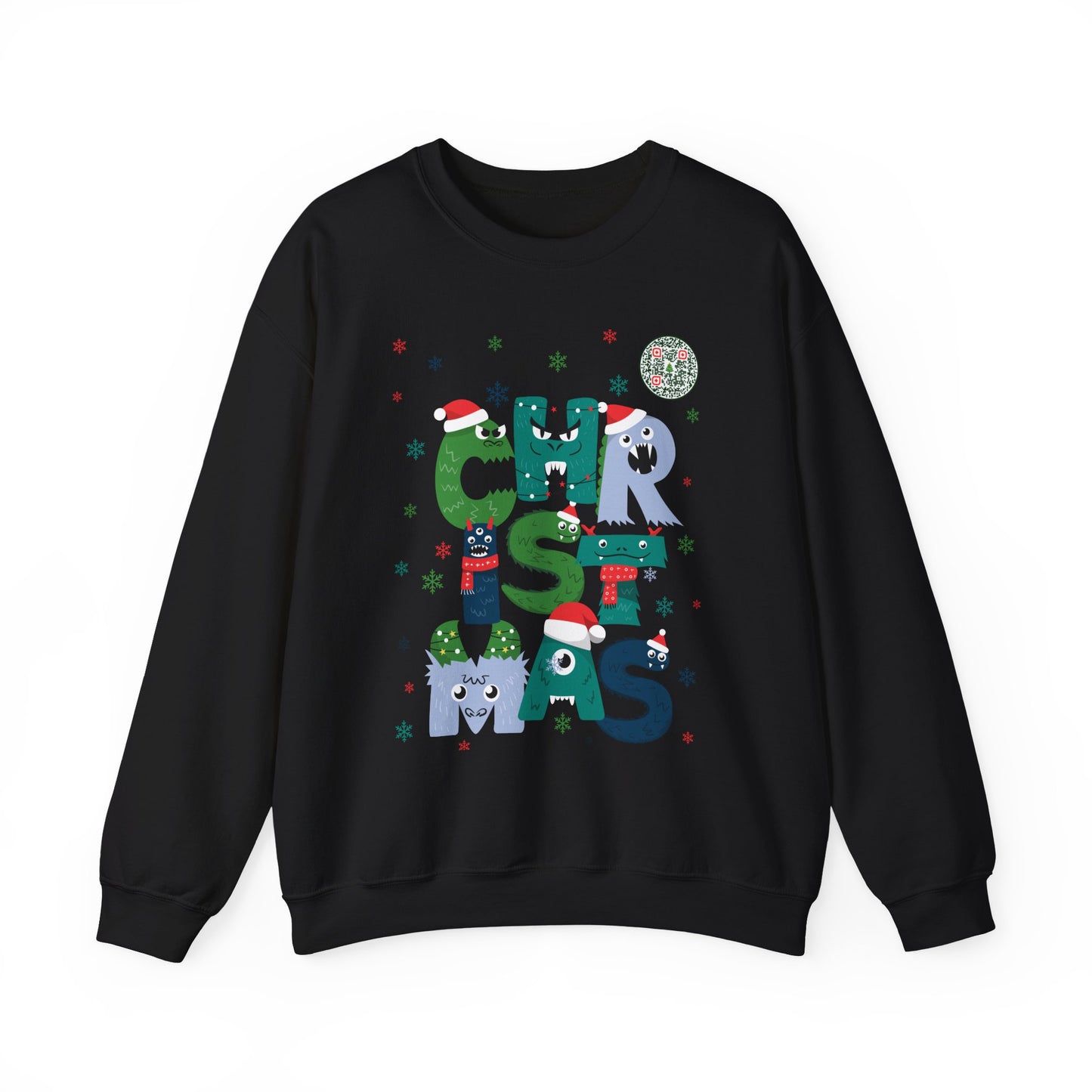 QR-Enabled Festive Crewneck Sweatshirt