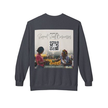 Support Small Business - Unisex Midweight Softstyle Fleece Crewneck Sweatshirt